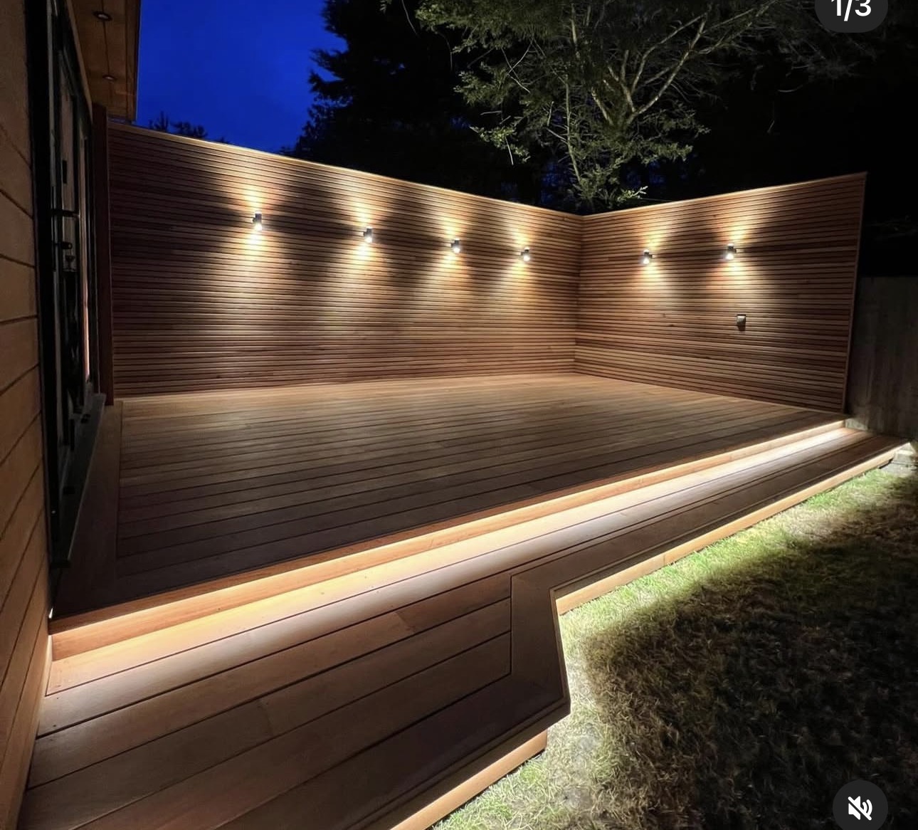 Timber deck with integrated lighting
